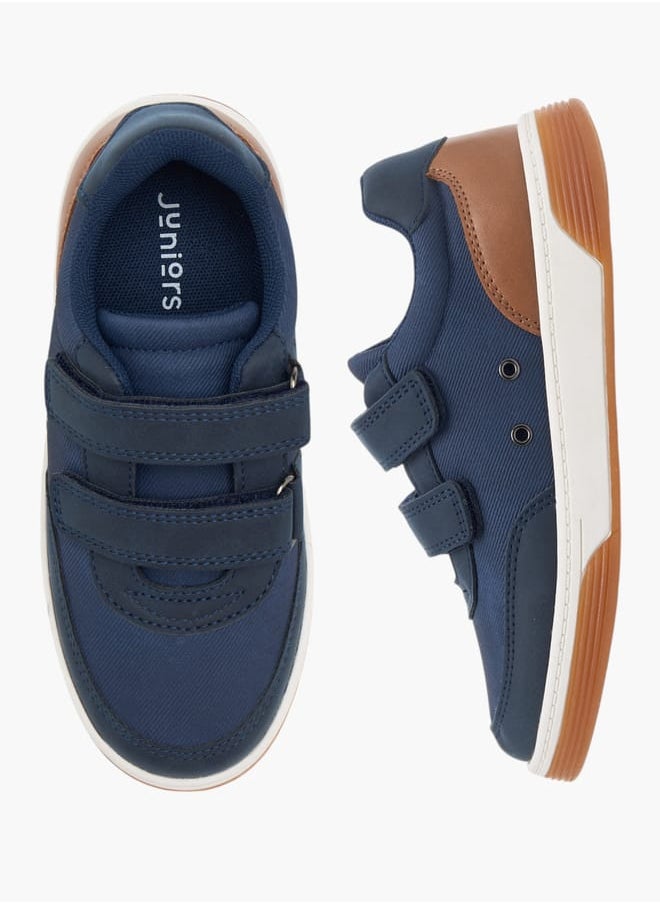 Boys Colourblock Sneakers With Hook And Loop Closure