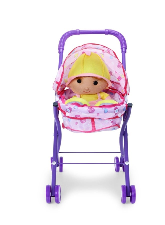Ramson India Kid New Toy Set , Toys Baby Doll Mini Stroller Real Stroller for Girls Doll Stroller - Purple - Image 1