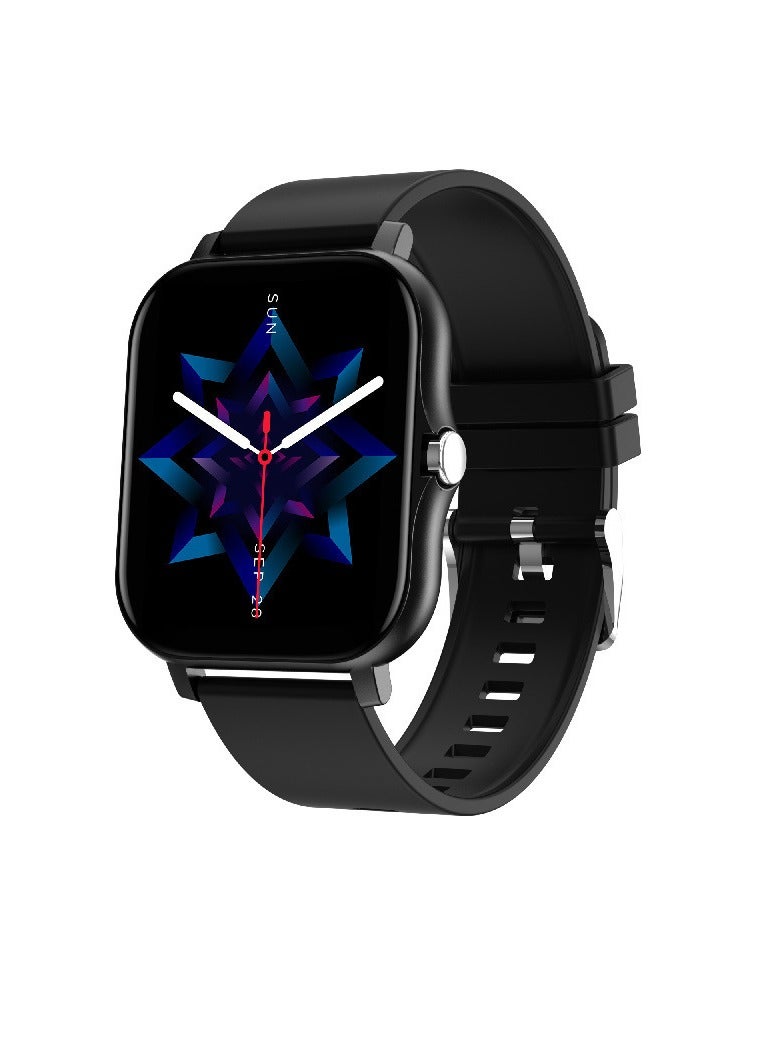 Smart Watch, Fitness Watch With Heart Rate Sleep Monitor, Amoled Display Magnetic Charging Smart Bracelet, Waterproof Comfortable Smart Wrist Watch, (1pc, Black) - Image 1