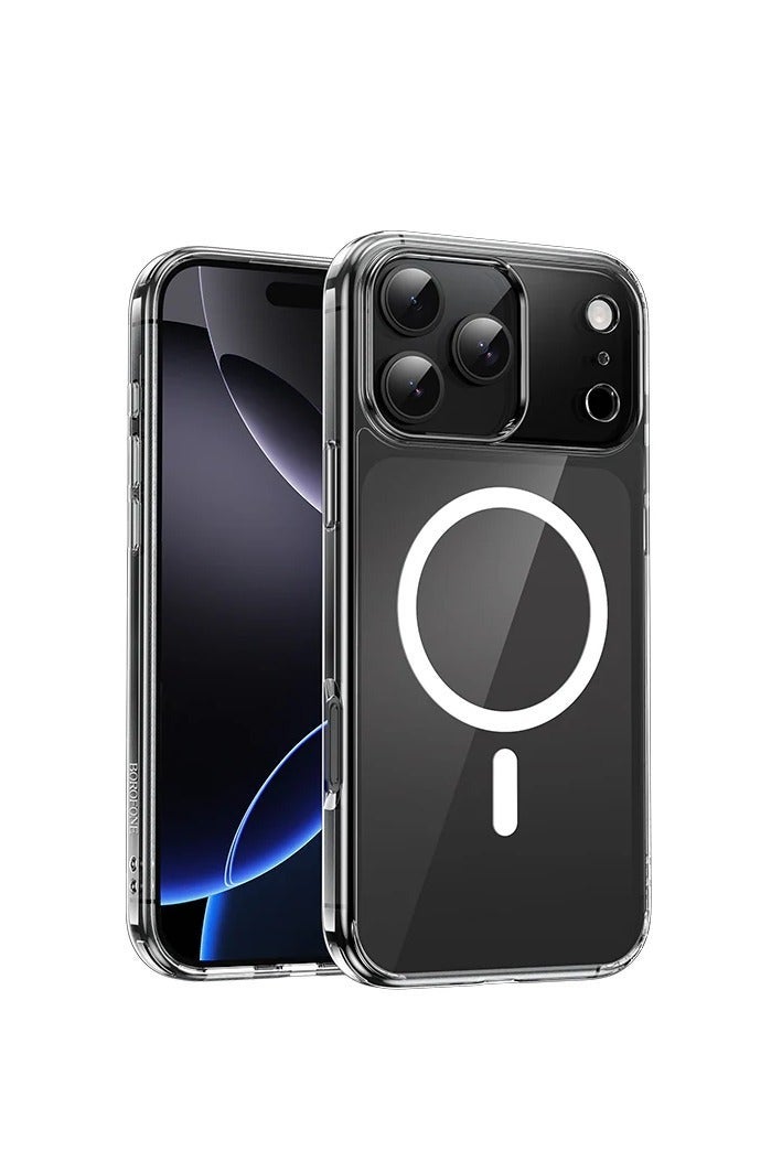 JAJEEK iPhone 17 Pro Max Case Magnetic Clear Compatible with MagSafe,Slim Anti-Yellow Mil-Grade Drop Protection-Crystal Clear - Image 1