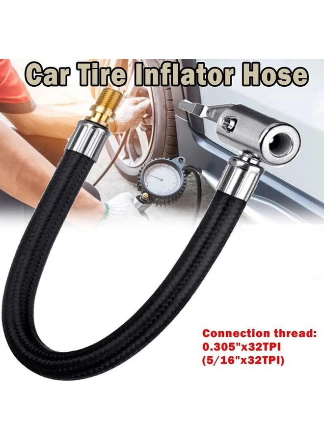Universal Tire Inflator Kit With 60cm Extension Hose For Bike Motorcycle Car - Image 1