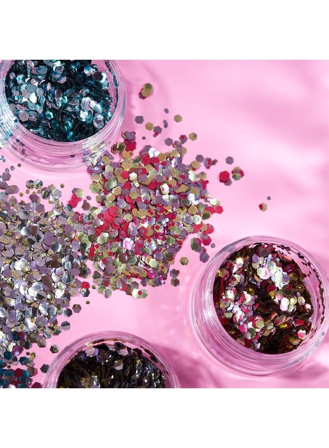 Moon Glitter Mystic Bio Biodegradable Eco Chunky Glitter by Moon Glitter - 100% Cosmetic Bio Glitter for Face, Body, Nails, Hair and Lips - 0.10oz - Set of 5 - Image 3
