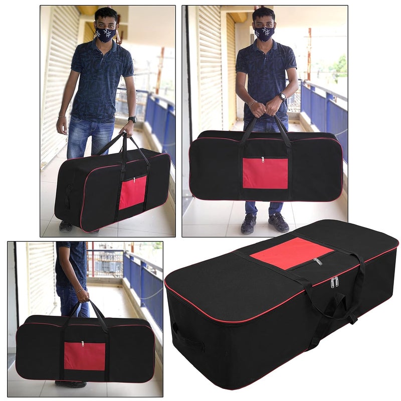 Storite Nylon Jumbo SuperSize 160 L Moisture Proof MultiPurpose Heavy Duty Storage Bag for ToysStationeryBlanketsClothesMoving Bags With Strong Reinforced Handles Rectangular Black114x30 x47cm - Image 4