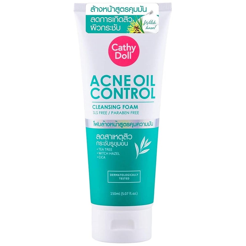 Hani Po CATHY DOLL ACNE OIL CONTROL CLEANSING FOAM 150ML  Pack of 1  ThailandNatural Moisturizing for women  Natural cleansing for women  girl men  adults  Cream for women  girls  facial cream  body cream for women  girls - Image 1