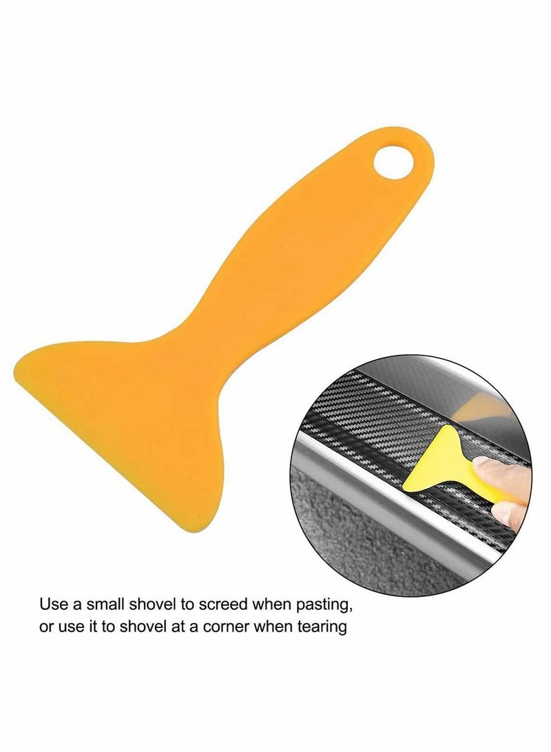 KASTWAVE 4 Pcs Door Sill Protector Carbon Fiber Car Door Guard Bumper Protection Scraper Strip Anti Scratch Scuff Sticker, 3D Carbon Fiber Car Stickers, for Car SUV Pickup Truck  - Image 5