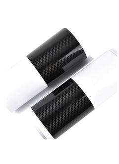 KASTWAVE 4 Pcs Door Sill Protector Carbon Fiber Car Door Guard Bumper Protection Scraper Strip Anti Scratch Scuff Sticker, 3D Carbon Fiber Car Stickers, for Car SUV Pickup Truck  - Image 3