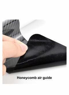 KASTWAVE 4 Pcs Door Sill Protector Carbon Fiber Car Door Guard Bumper Protection Scraper Strip Anti Scratch Scuff Sticker, 3D Carbon Fiber Car Stickers, for Car SUV Pickup Truck  - Image 4