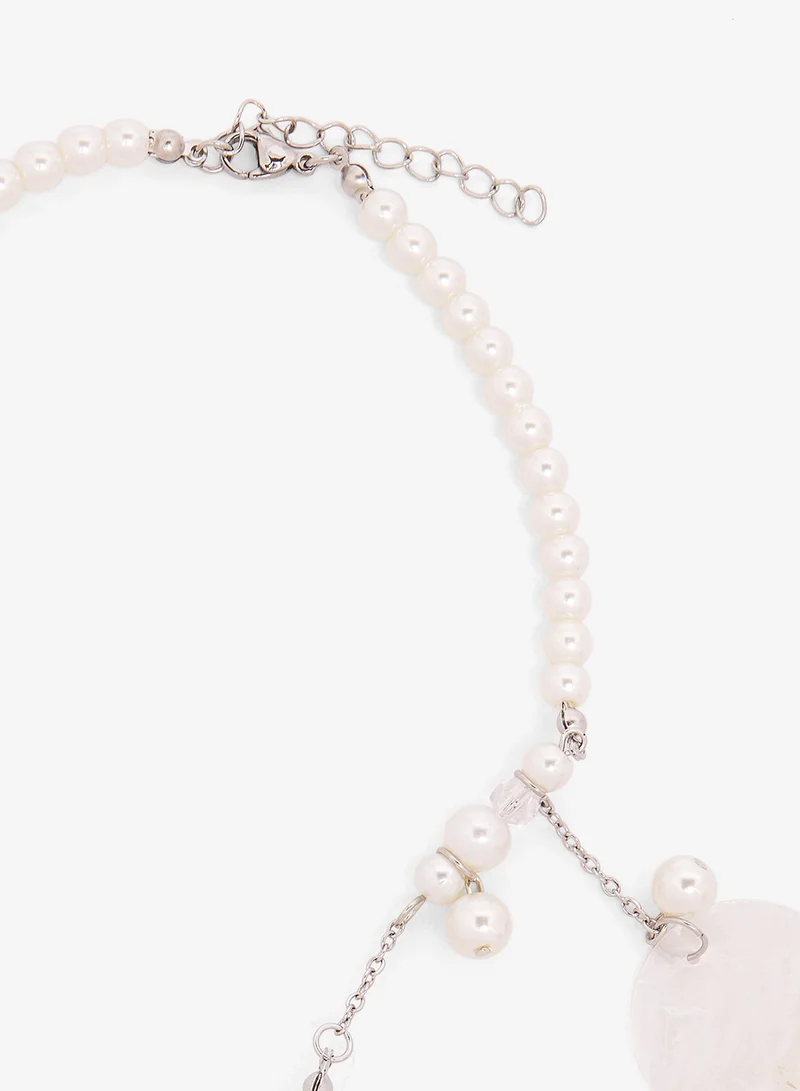 جينجر عقد بيان متدلٍ بالخرز