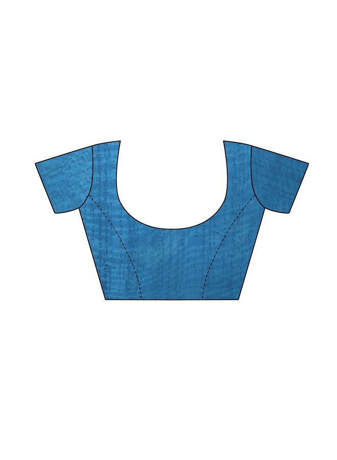 SIRIL SIRIL Women's Georgette Floral Printed Saree with Blouse Piece (1955S350_ Blue) - Image 5