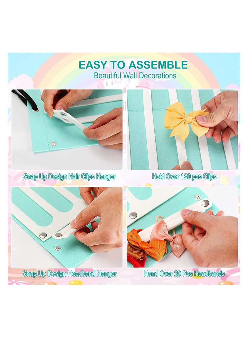 كابتن تيك Bow Holder for Girls Hair Bows, Hair Clips Storage Hanger w, Hair Accessories Organizer, Wall Hanging for Girl Room 1 Item - Image 5