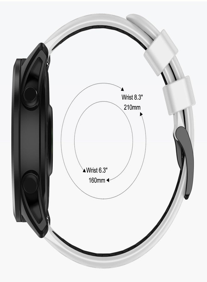 MYSNBKN Strap for Garmin Forerunner 265/Forerunner 255/Vivoactive 4/Venu 3/Venu 2, 22mm Replacement Band Soft Silicone - Image 5