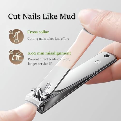 Agabani 4pcs Portable Nail Clipper Set, Manicure Kit Including Pointed Nail Clipper, Straight Nail Clipper, Nail File, PU Storage Bag, Suitable For Home And Travel Use, Gifts for Women and Men(GREEN) - Image 5