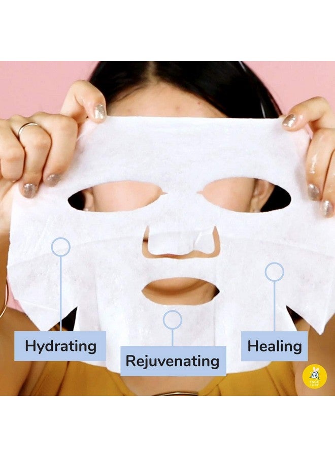 فايستوري قناع ورقي من أوه ماي جودنس لتجديد شباب الحلزون مع زبدة الشيا، قناع ورقي ناعم للبشرة المعرضة لحب الشباب، قناع مرطب ومعزز وممتلئ للوجه (عبوة من 10 قطع) - Image 3