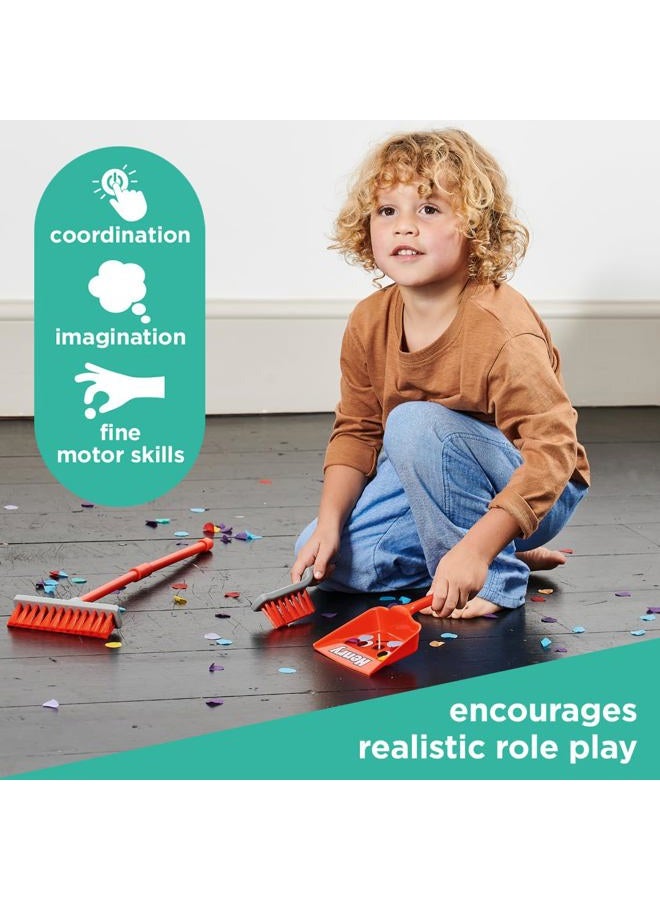 CASDON Henry Brush Set | Child-Friendly Cleaning Toy Set for Ages 3+ | Fun & Educational | Includes Broom, Brush, Dustpan! - Image 3