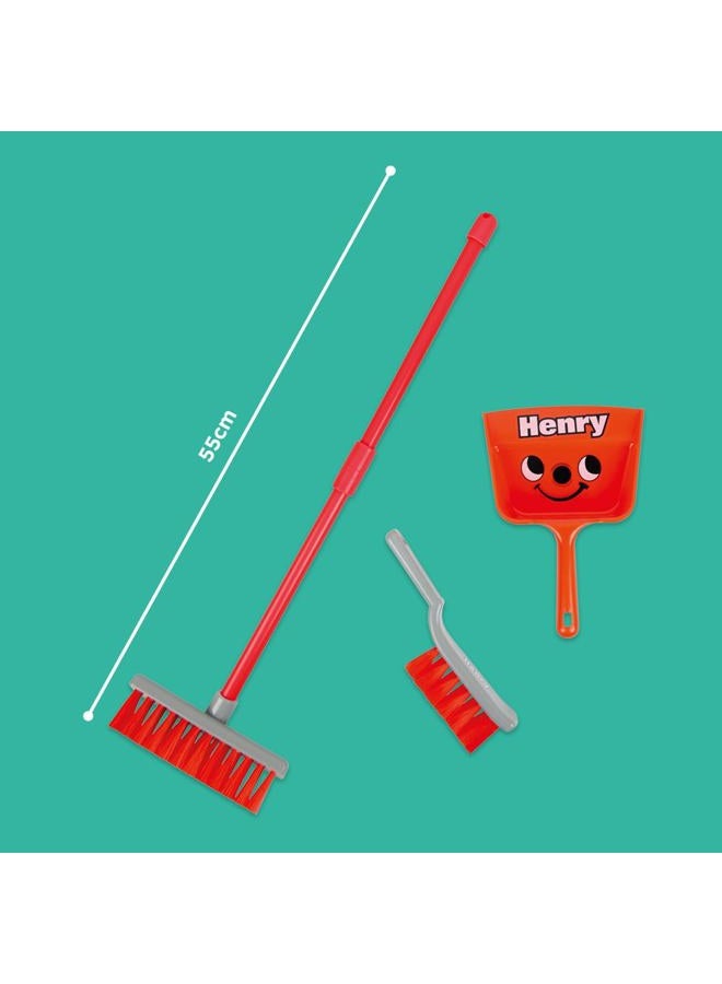 CASDON Henry Brush Set | Child-Friendly Cleaning Toy Set for Ages 3+ | Fun & Educational | Includes Broom, Brush, Dustpan! - Image 5
