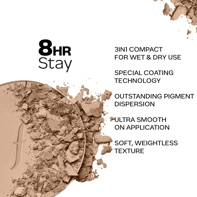 Facescanada فيسس كندا 3 في 1 HD مات كومباكت طبيعي 02 8غ كريم أساس مرطب بقاء 8 ساعات ناعم خفيف الوزن قوام حريري يندمج بسهولة - Image 2