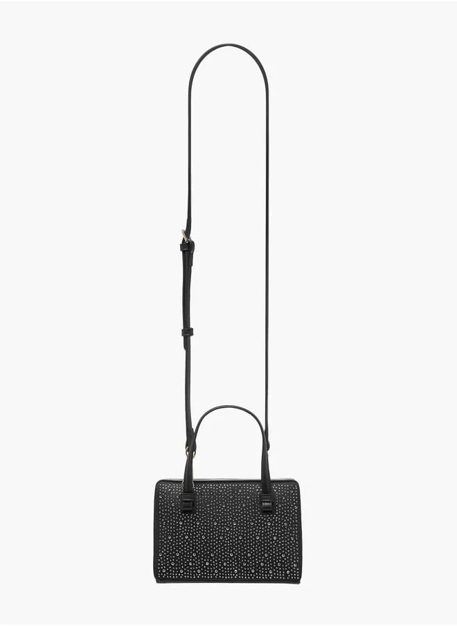 سيليست Women Embellished Tote Bag with Adjustable Strap and Magnetic Closure