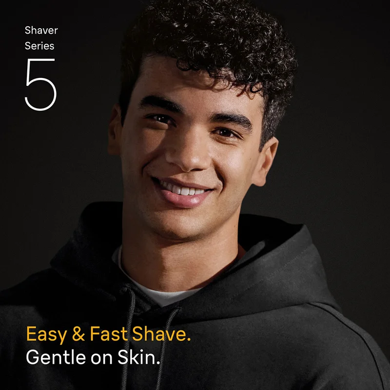 Braun Series 5 Electric Shaver, SkinFlex Technology, Wet & Dry, 2 Shave Modes, Made in Germany, Shaver 52-B1000s - Black