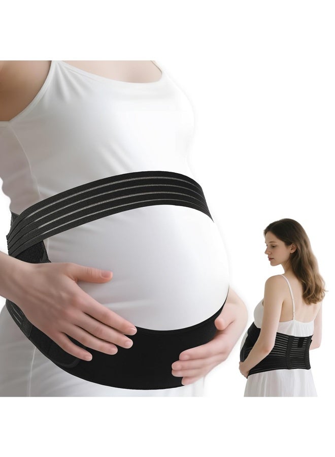 FRISKY Belly Bands for Pregnant Women, Maternity Belly Band, Maternity Belt, Pregnancy Belly Support Band with Adjustable Straps, Comfortable Breathable Pregnancy Support Belt, Easy to Use (Large) - Image 1