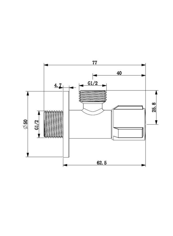 DANUBE HOME Milano Omega Angle Valve Matt Gray - Image 3