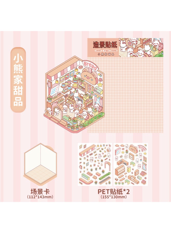 HELPS Helping To Produce 3d Landscaping Stickers Three-dimensional Miniature Scene Stickers Cute Diy Manual Decompression Landscaping Hand Account Stickers - Image 1