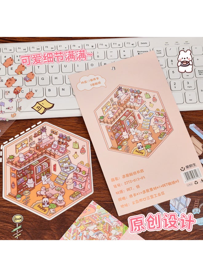 HELPS Helping To Produce 3d Landscaping Stickers Three-dimensional Miniature Scene Stickers Cute Diy Manual Decompression Landscaping Hand Account Stickers - Image 4