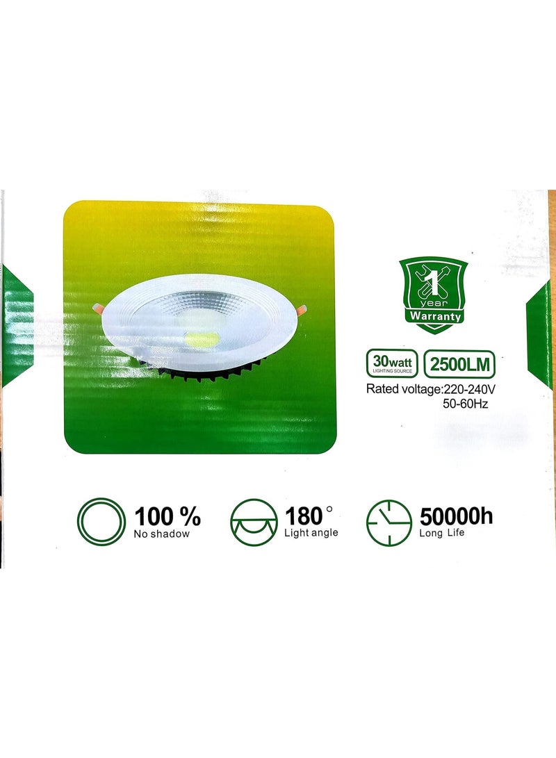 إضاءة LED 30 واط - إضاءة سقفية عالية السطوع، موفرة للطاقة، وطويلة العمر، مناسبة للمنزل والمكتب - Image 4