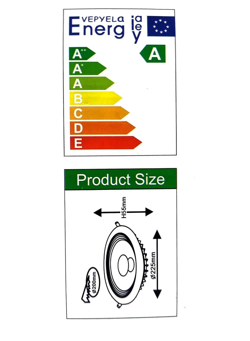 إضاءة LED 30 واط - إضاءة سقفية عالية السطوع، موفرة للطاقة، وطويلة العمر، مناسبة للمنزل والمكتب - Image 3