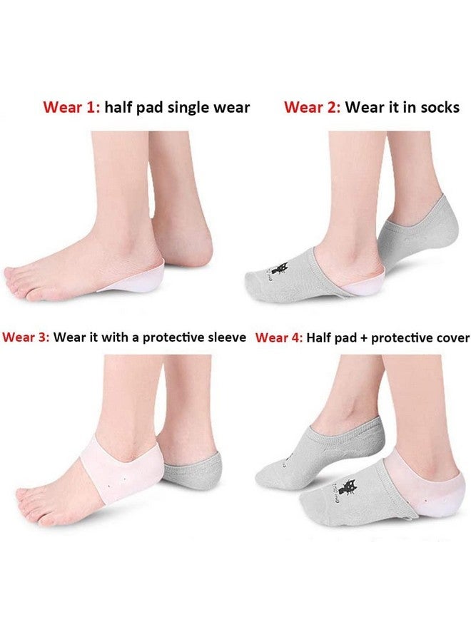 Dr.Pedi Height Increase Heels Cushion Insole, Gel Heel Invisible Height Elevators, Heal Dry Cracked Heels Arch Support Heel Protectors 2.5Cm - Image 2
