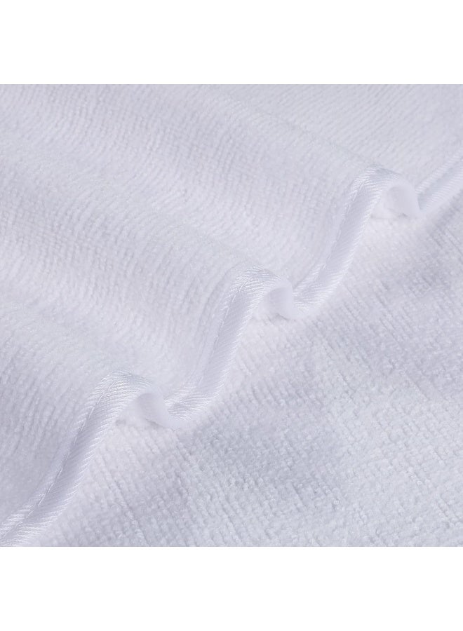 POLYTE Quick Dry Lint Free Microfiber Hand Towel 16 x 30 in Set of 4 White - Image 2