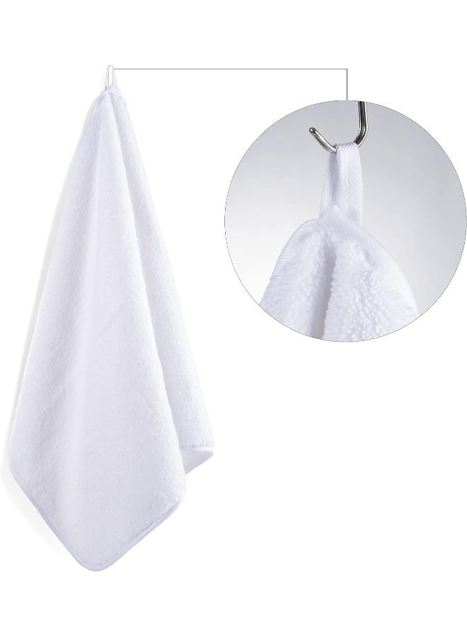 POLYTE Quick Dry Lint Free Microfiber Hand Towel 16 x 30 in Set of 4 White - Image 3