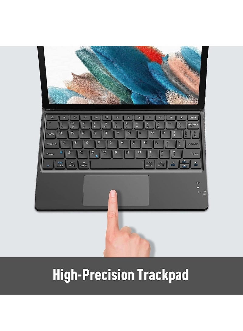 JAJEEK Keyboard Case for Samsung Galaxy Tab S6 Lite 10.4 Inch (2022/2020 Model SM-P610/P613/P615/P619) | Soft TPU Back Cover with Built-in Trackpad | Detachable Wireless Bluetooth Keyboard | Black, Slim & Durable Design - Image 4