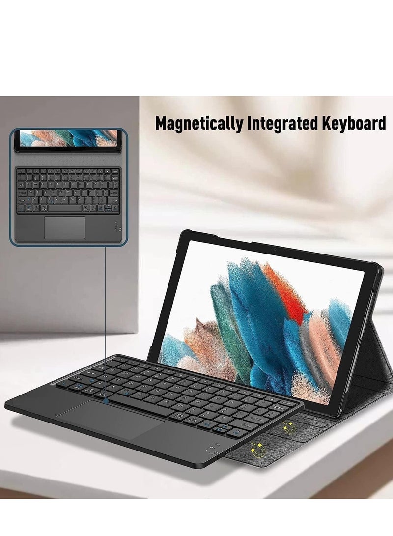 JAJEEK Keyboard Case for Samsung Galaxy Tab S6 Lite 10.4 Inch (2022/2020 Model SM-P610/P613/P615/P619) | Soft TPU Back Cover with Built-in Trackpad | Detachable Wireless Bluetooth Keyboard | Black, Slim & Durable Design - Image 3