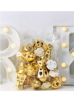 Generic Ramadan medal key chain, golden metal lantern medallion with LED lighting, number 1  - Image 3