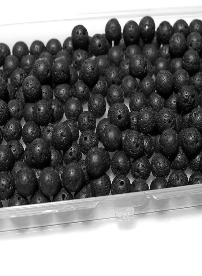 MJDCB 200pcs 8mm Natural Stone Beads Black Volcanic Lava Round Bulk Gemstone for Jewelry Making Bracelet Necklace - Image 4