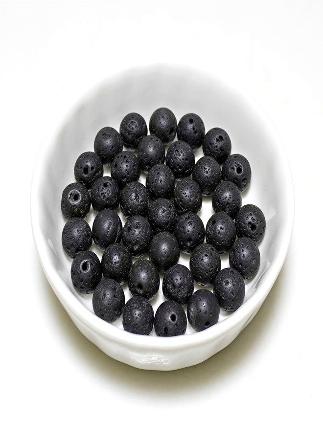 MJDCB 200pcs 8mm Natural Stone Beads Black Volcanic Lava Round Bulk Gemstone for Jewelry Making Bracelet Necklace - Image 3