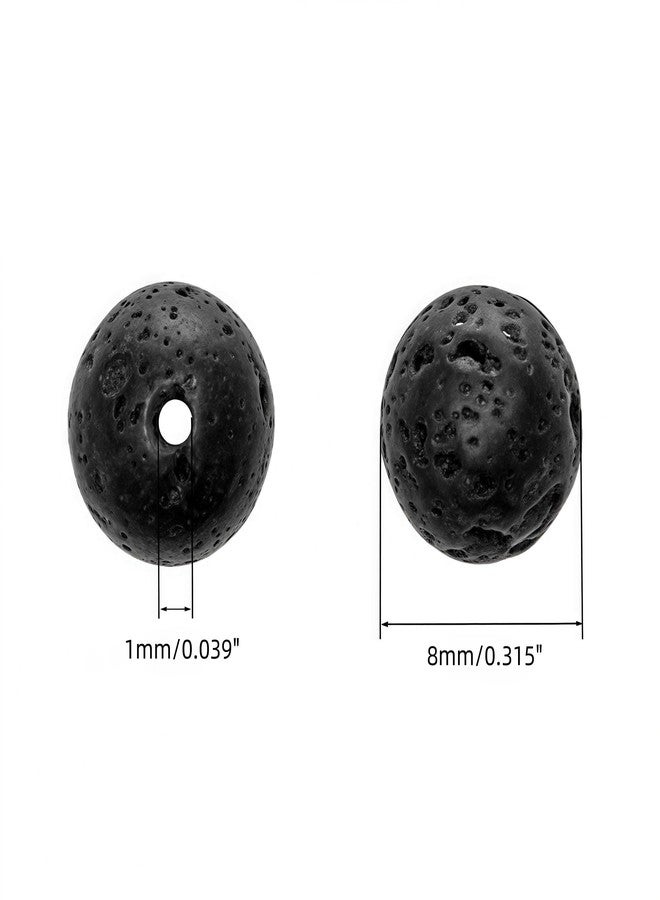 MJDCB 200pcs 8mm Natural Stone Beads Black Volcanic Lava Round Bulk Gemstone for Jewelry Making Bracelet Necklace - Image 2