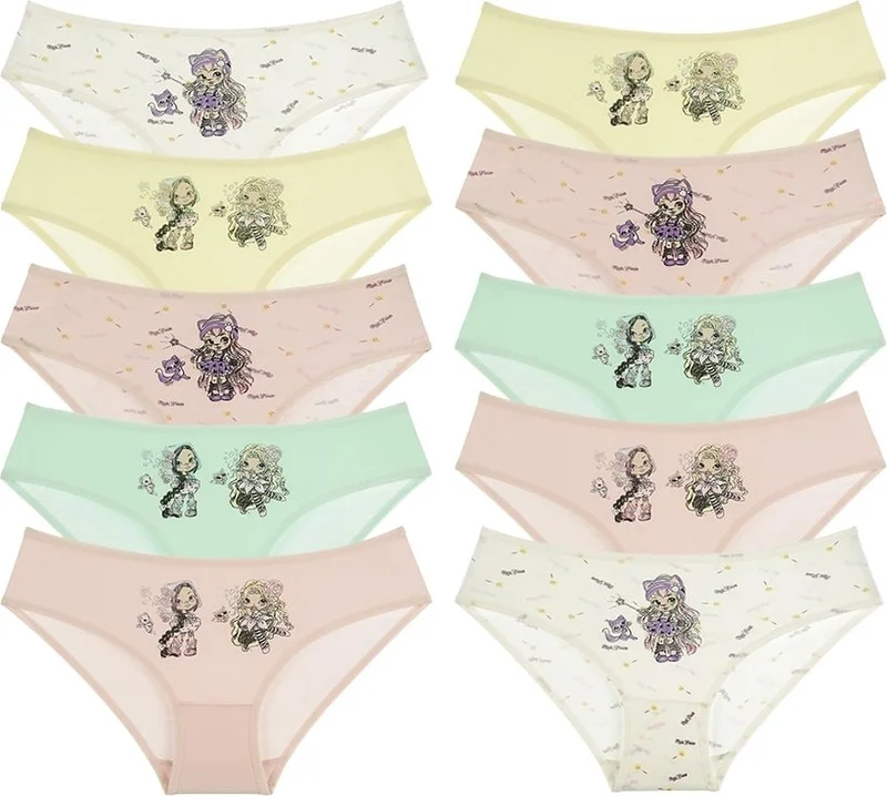 دونيلا 10 Pcs Color Printed Girl's Panties - 4171958MZ