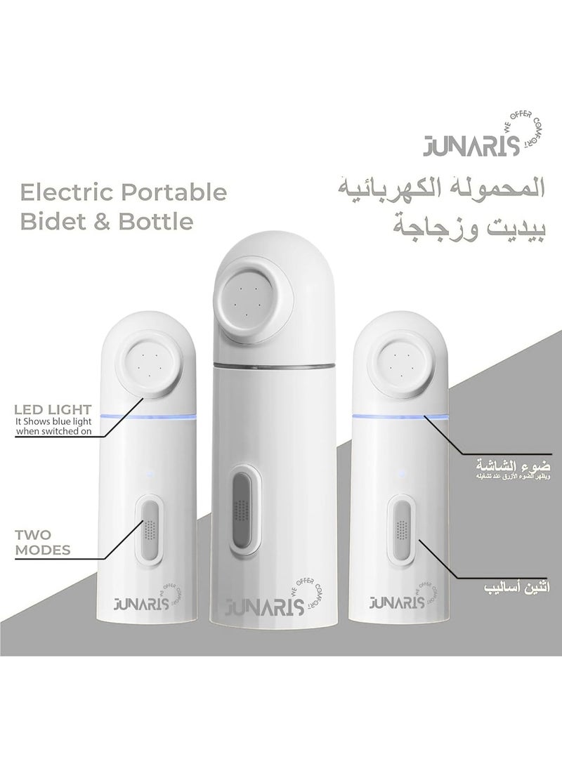 جوناريس بيديه محمول مع خزان، شطاف سفر كهربائي صغير محمول عالي الضغط قابل لإعادة الشحن، بخاخ مياه للجنسين - بيديه قابل لإعادة الشحن عالي الضغط - Image 4