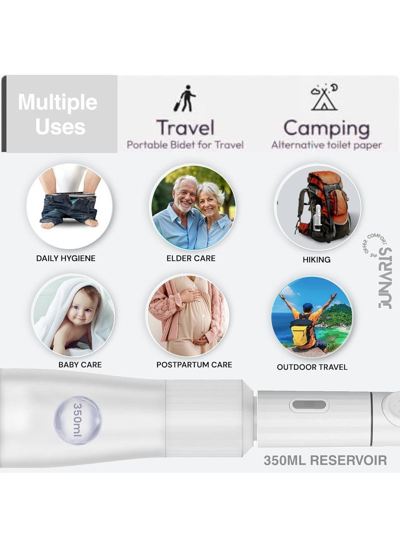 جوناريس بيديه محمول مع خزان، شطاف سفر كهربائي صغير محمول عالي الضغط قابل لإعادة الشحن، بخاخ مياه للجنسين - بيديه قابل لإعادة الشحن عالي الضغط - Image 3