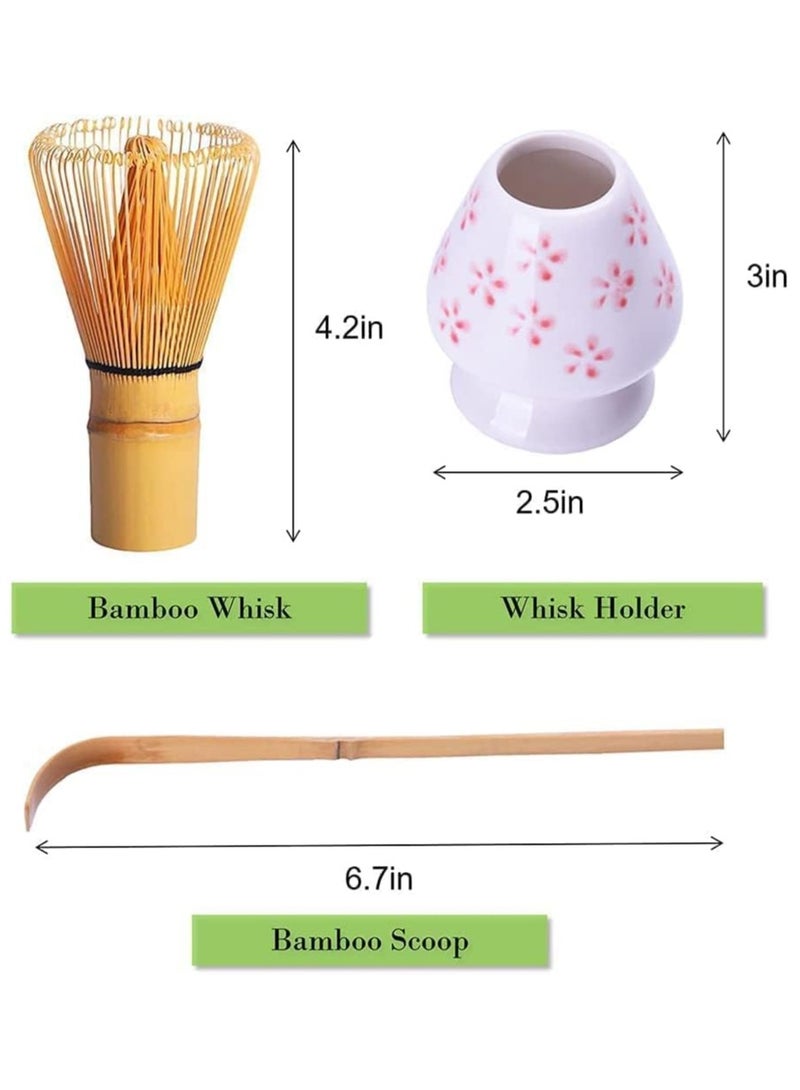 3-Piece Matcha Green Tea Whisk, Matcha Stirrer Bamboo Spoon with Hook Matcha Brush Placeer Set - Image 5
