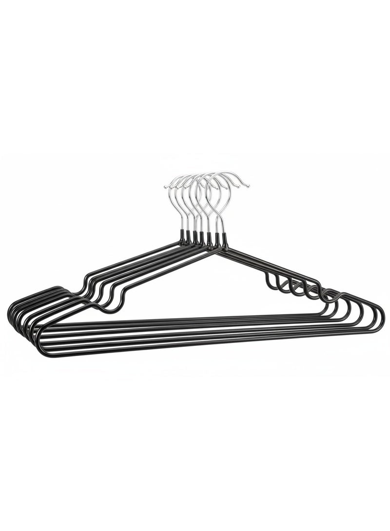 HOUSE DAY 5‑Pack 40 cm Extra-Strong Metal Wire Shirt Hangers – 70 grm Rubber‑Coated, Non‑Slip, Heavy‑Duty, Space‑Saving (Black) - Image 1