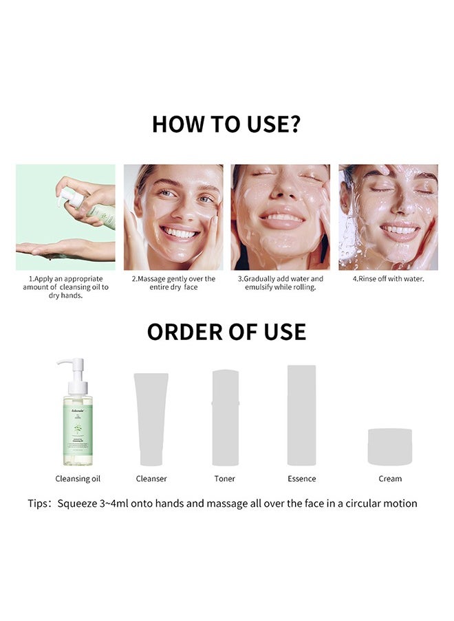 Heartleaf Pore Cleansing Oil-Natural Blackheads Removal Light and Non Greasy Daily Makeup Remover Facial Cleanser Heartleaf Pore Cleansing Oil 100ml