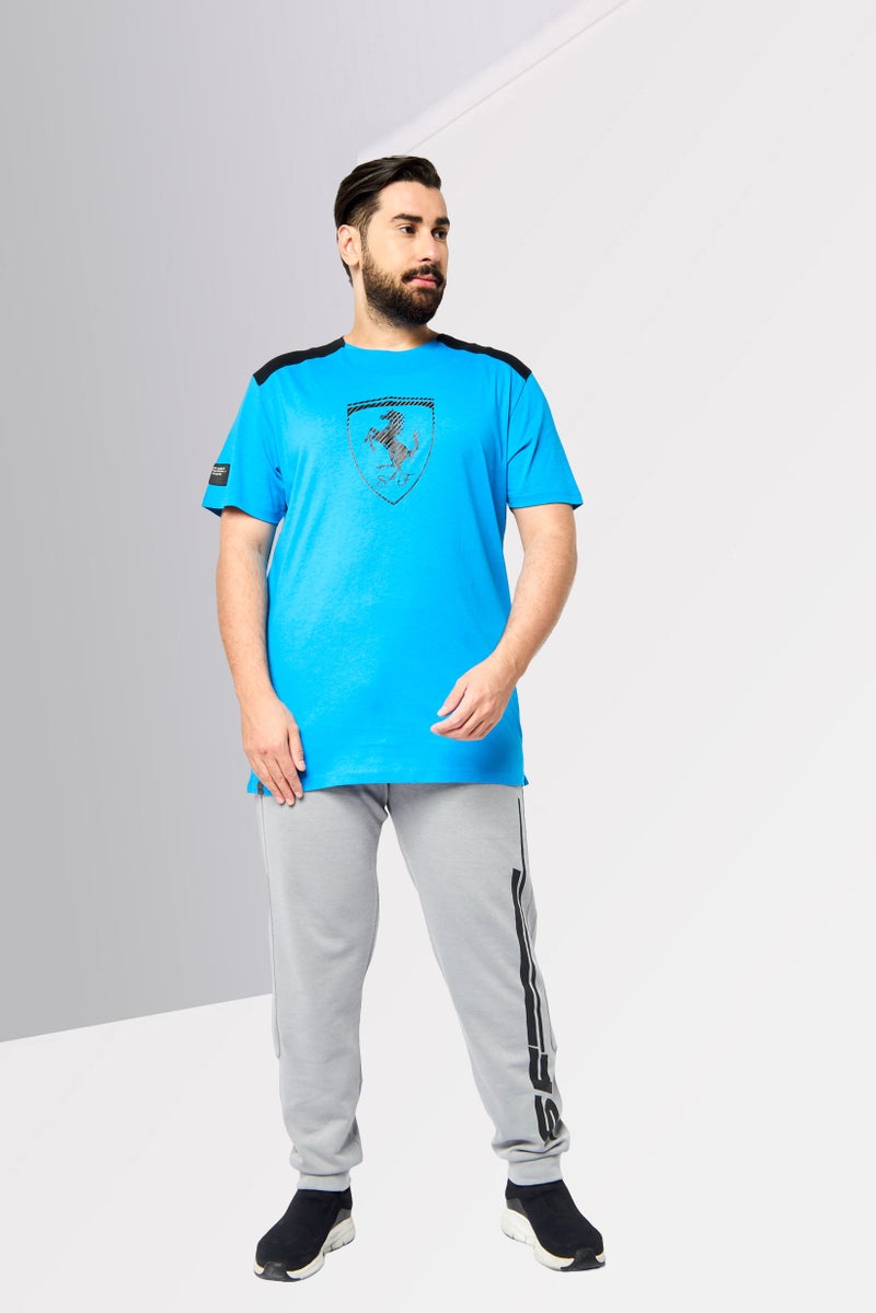 Scuderia Ferrari Men Sportswear Fit Short Sleeve Outdoor T-Shirt, Blue - Image 2