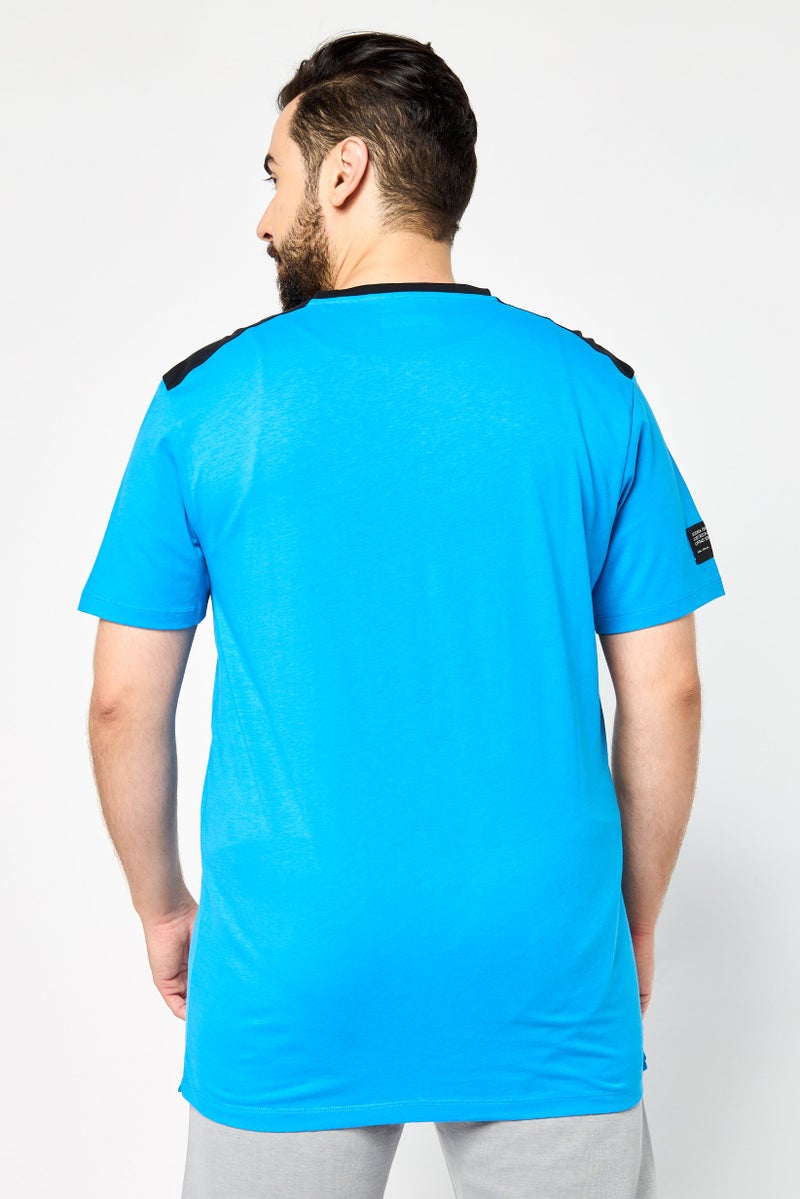 Scuderia Ferrari Men Sportswear Fit Short Sleeve Outdoor T-Shirt, Blue - Image 4