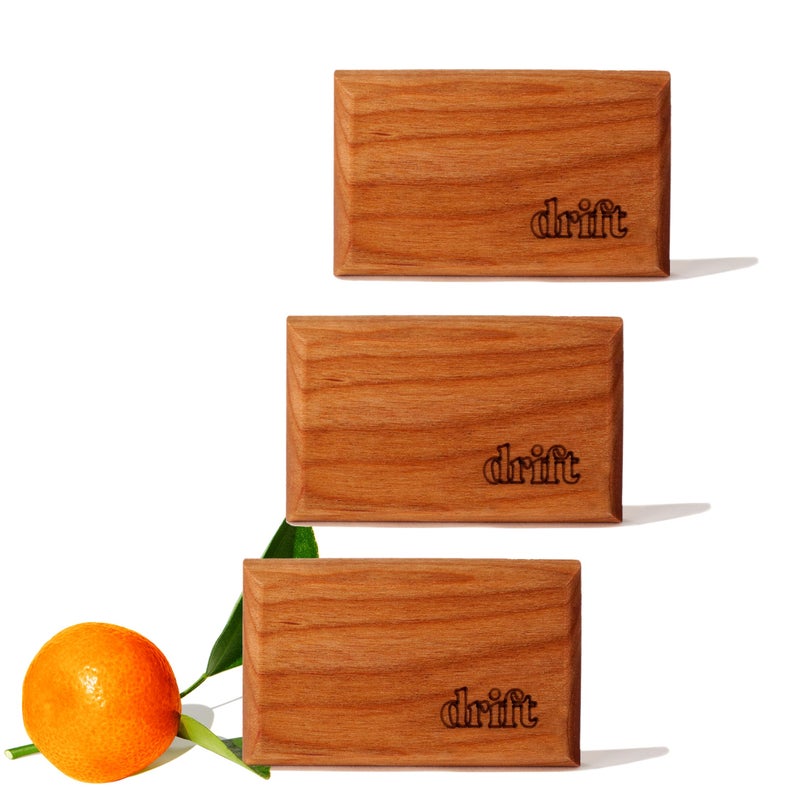 Drift Car Air Freshener Wooden Deodorizer Vehicle Odor Remover Auto Scent Diffuser LongLasting Car Freshening Grove Scent Refill Pack of 3 NO CLIP INCLUDED