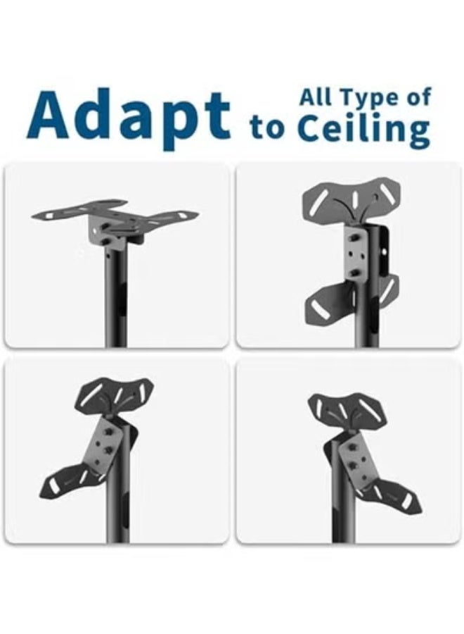 حامل تلفزيون ليد شديد التحمل وقابل للتعديل – مناسب لشاشات LCD وLED بمقاس 32 إلى 70 بوصة – ارتفاع قابل للتعديل، إمالة ودوران - Image 2