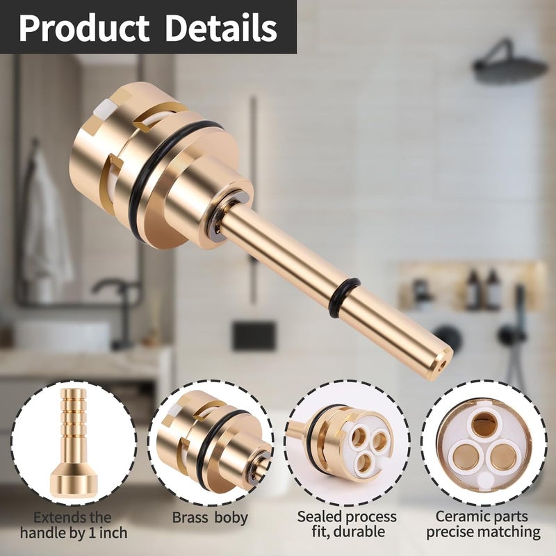 DEHEHUIY RP71718 3-Function Non-Shared Diverter Cartridge Compatible With RP71718 Replacement Part Set,Three Separate And Three Off Positions.Brass Construction - Image 4