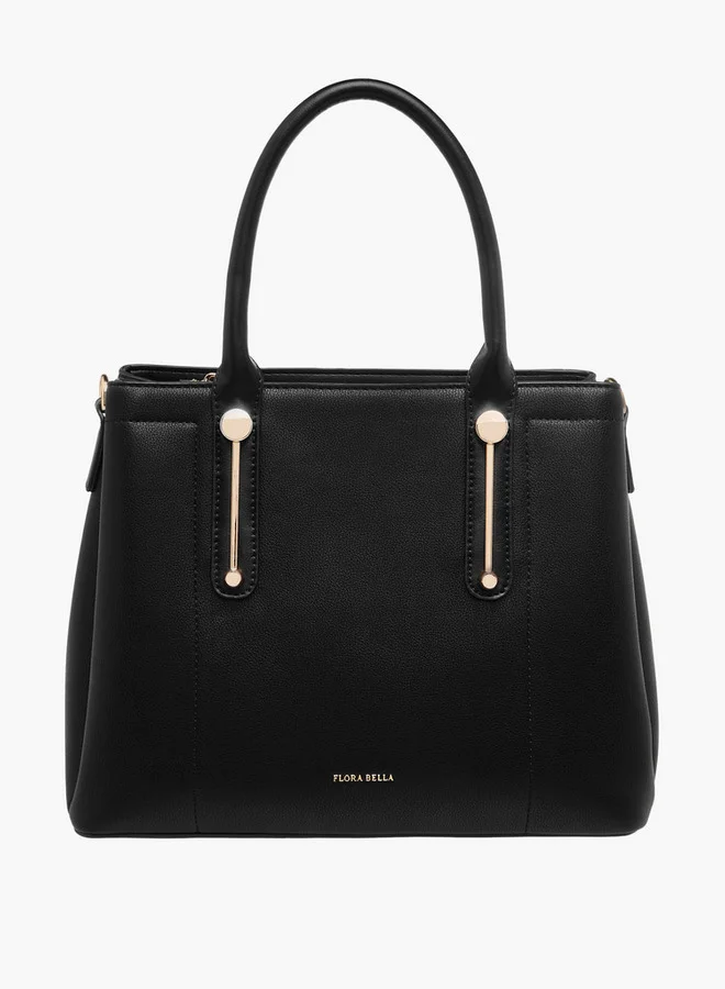 Flora Bella By Shoexpress Women's Textured Tote Bag with Zip Closure and Double Handle