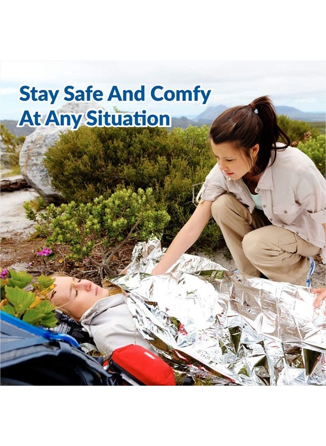 PRIMACARE HB-10 Emergency Foil Mylar Thermal Blanket (Pack of 10), 52" Length x 84" Width, Silver  - Image 5